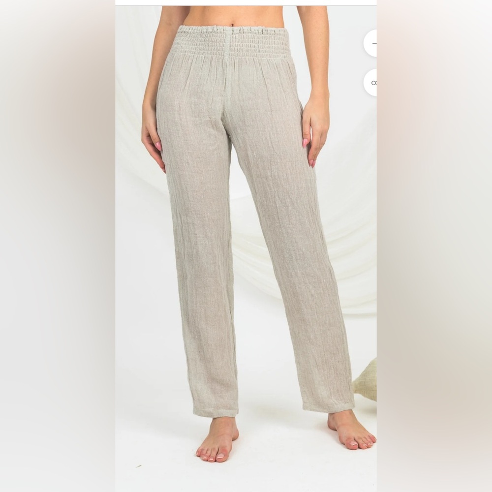 MARILU Made in Italy Handnade Linen Trouser Sz Small